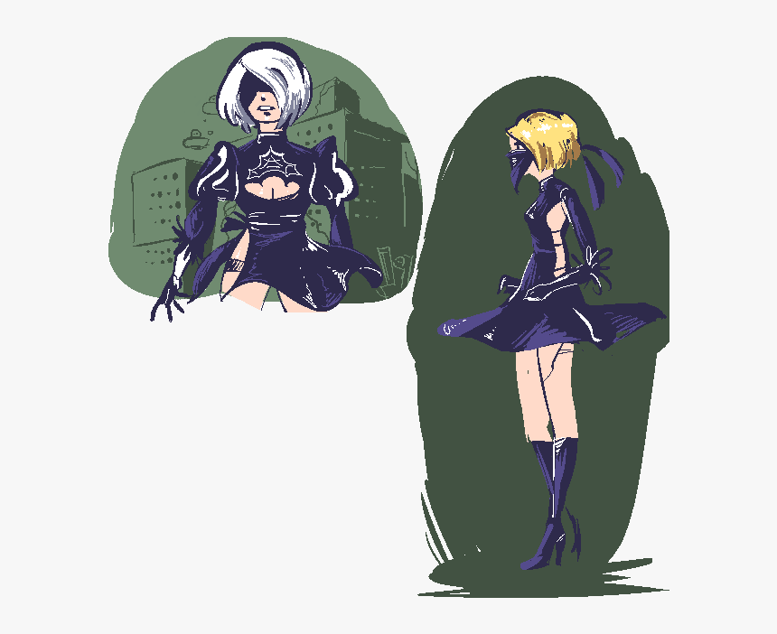 Transparent Nier Automata 2b Png - Cartoon, Png Download, Free Download