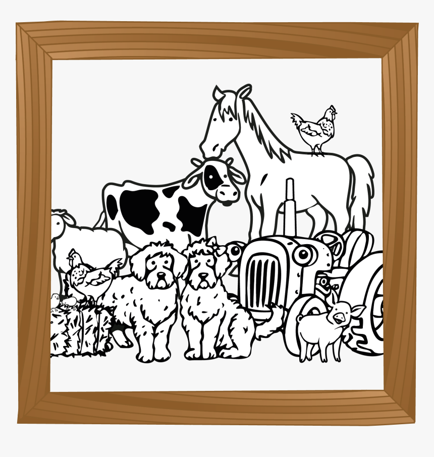 Transparent Animal Farm Png - Colouring Baby Farm Animals, Png Download, Free Download