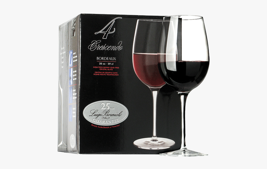 Luigi Bormioli Crescendo Bordeaux Red Wine Glass 4 - Wine Glass, HD Png Download, Free Download