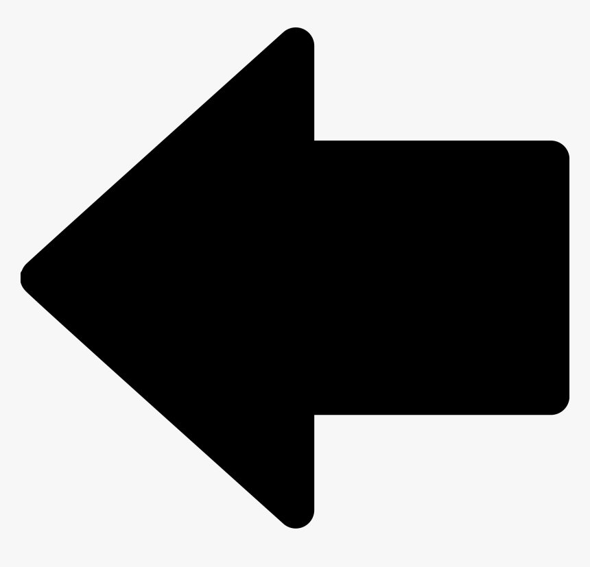 Simple Arrow Png - Left Black Filled In Arrow, Transparent Png, Free Download