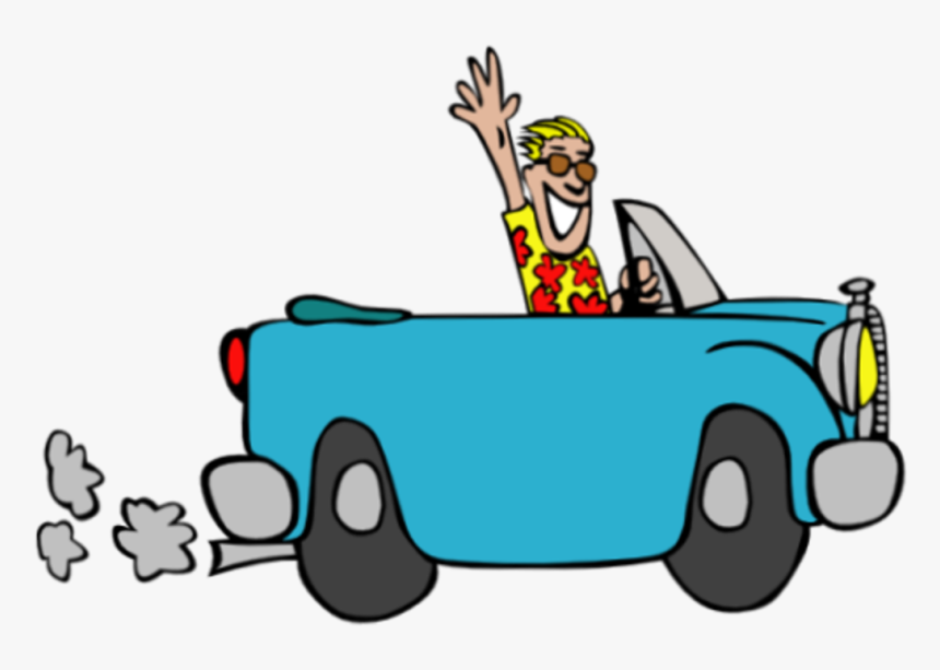 Cartoon Car Wash Images - Cartoon Person In A Car, HD Png Download, Free Download