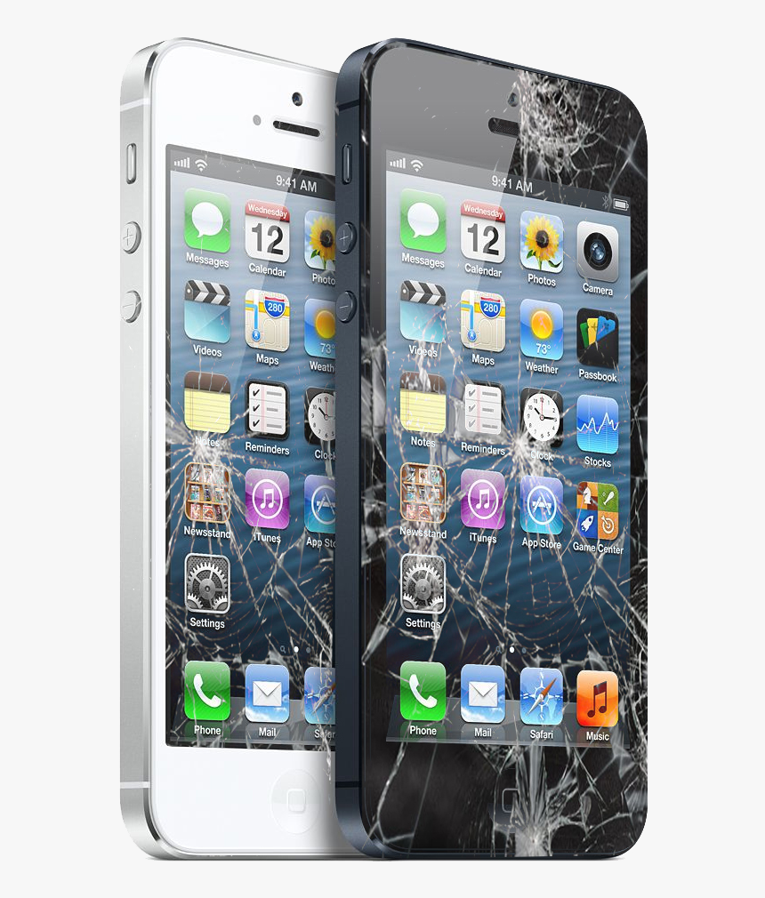 Cracked Screen Png - Mobile Phone Broken Screen, Transparent Png, Free Download