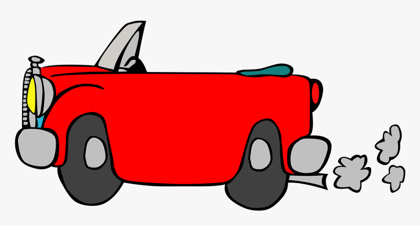 Car, Driving, Vehicle, Red, Motoring, Exhaust, Fumes - Car Cartoon Gif Png, Transparent Png, Free Download