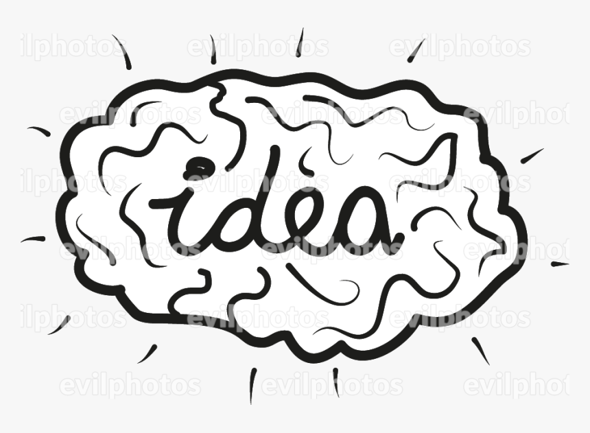 Brain Drawing Vector And Stock Photo - Drawing, HD Png Download, Free Download