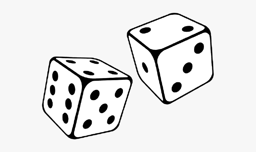 White, Background, Design, Game, Icon, Play, Sport - Transparent Background Dice Clipart, HD Png Download, Free Download