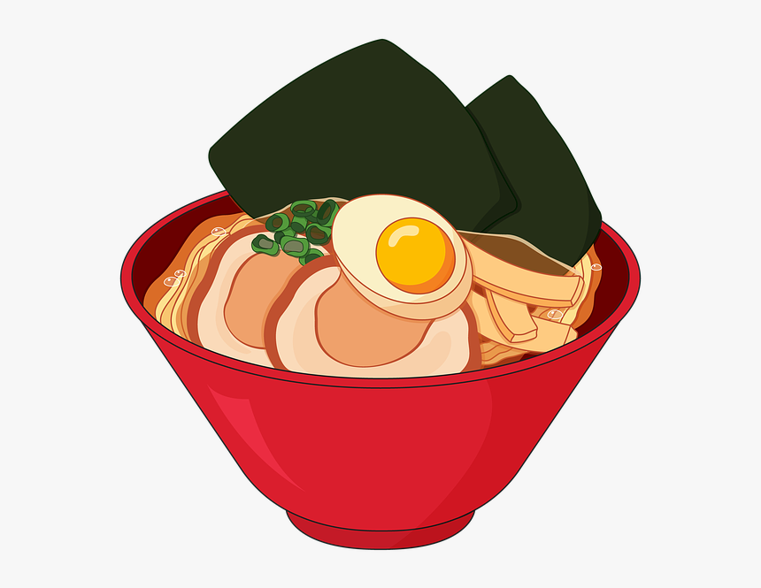 Japanese Noodles, Japanese Food, Ramen - Japanese Food Cartoon Png,  Transparent Png - kindpng
