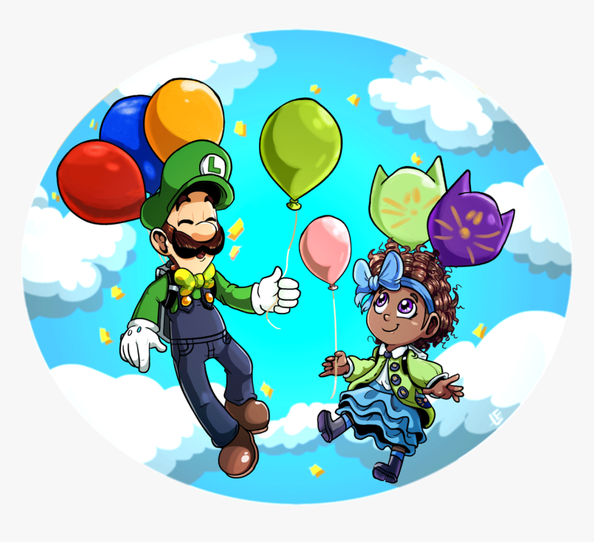 Another Ahit X Super Mario Fan Art, With Luigi And - Hat In Time Bow Kid, HD Png Download, Free Download