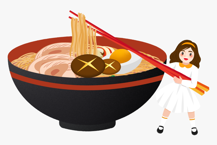 Transparent Japanese Girl Png - Ramen Transparent Background Cartoon, Png Download, Free Download