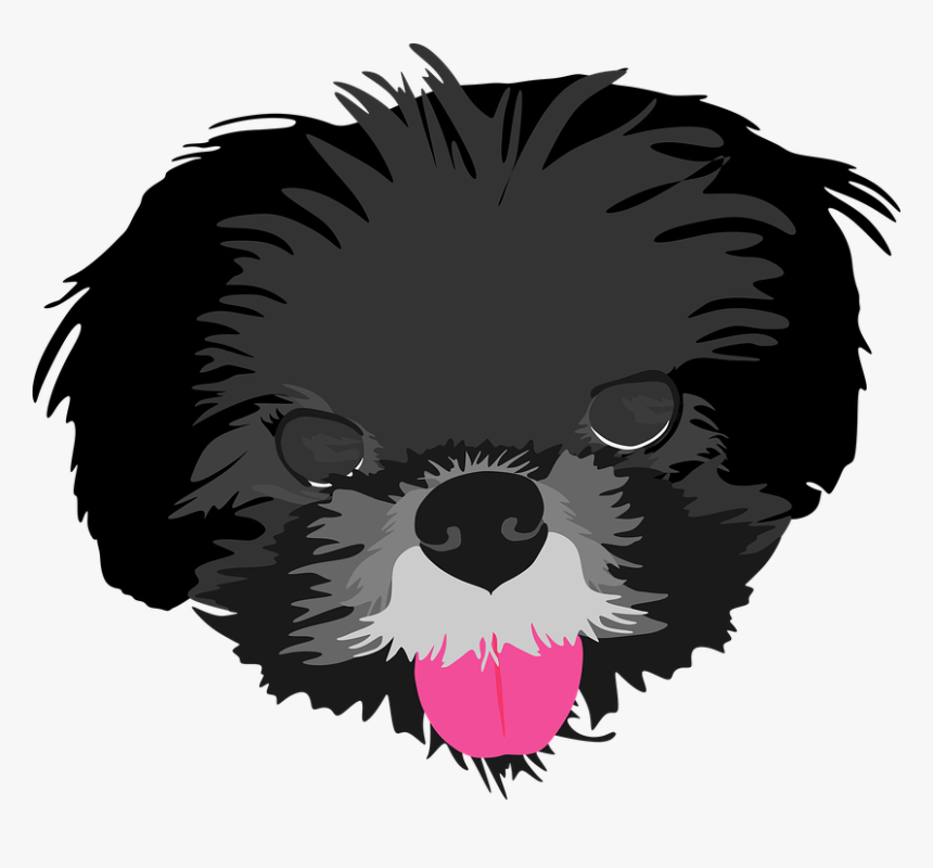 Dog, Pet, Portrait, Black, Grey, Puppy Face, Cute - Png Dog Face Cute, Transparent Png, Free Download