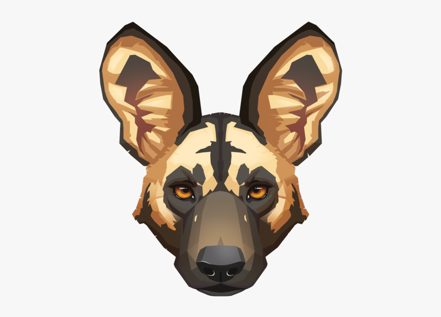 Dog Clipart Wild - African Wild Dog Face Drawing, HD Png Download, Free Download