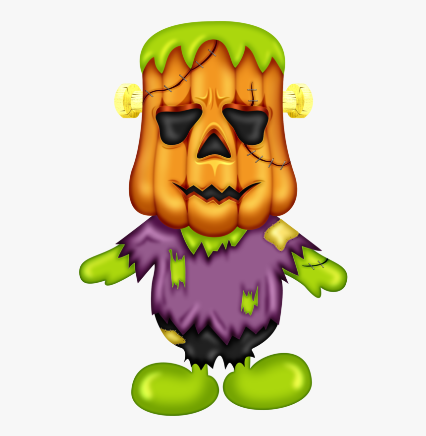 Halloween Frankenstein Pumpkin Man Clip Art - Halloween Clipart, HD Png Download, Free Download