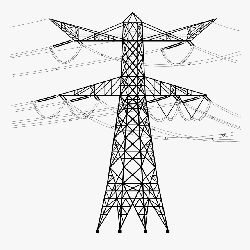 High Voltage Transmission Tower Png Download Image - Electrical Tower Png, Transparent Png, Free Download