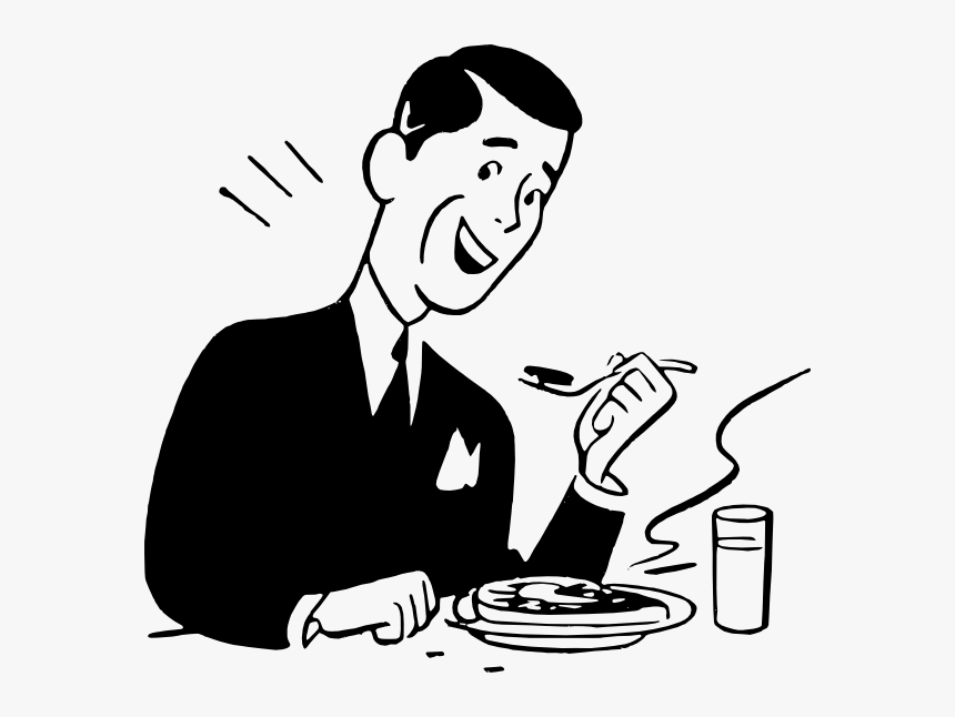 Clipart Of People Eating - Clipart Eating Steak, HD Png Download, Free Download