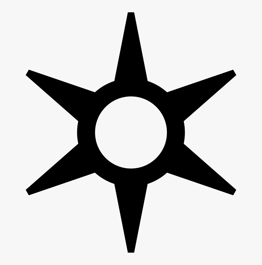 Ninja Star Png - Black Throwing Star Png, Transparent Png, Free Download