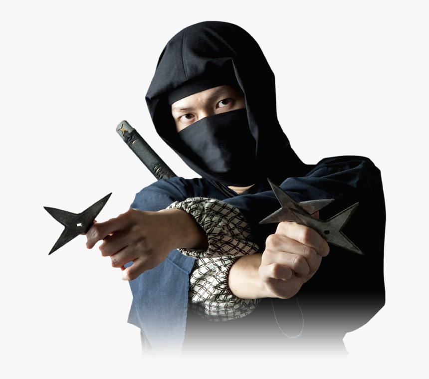 Big Ninja With Shuriken - Ninja Throwing Ninja Stars, HD Png Download, Free Download