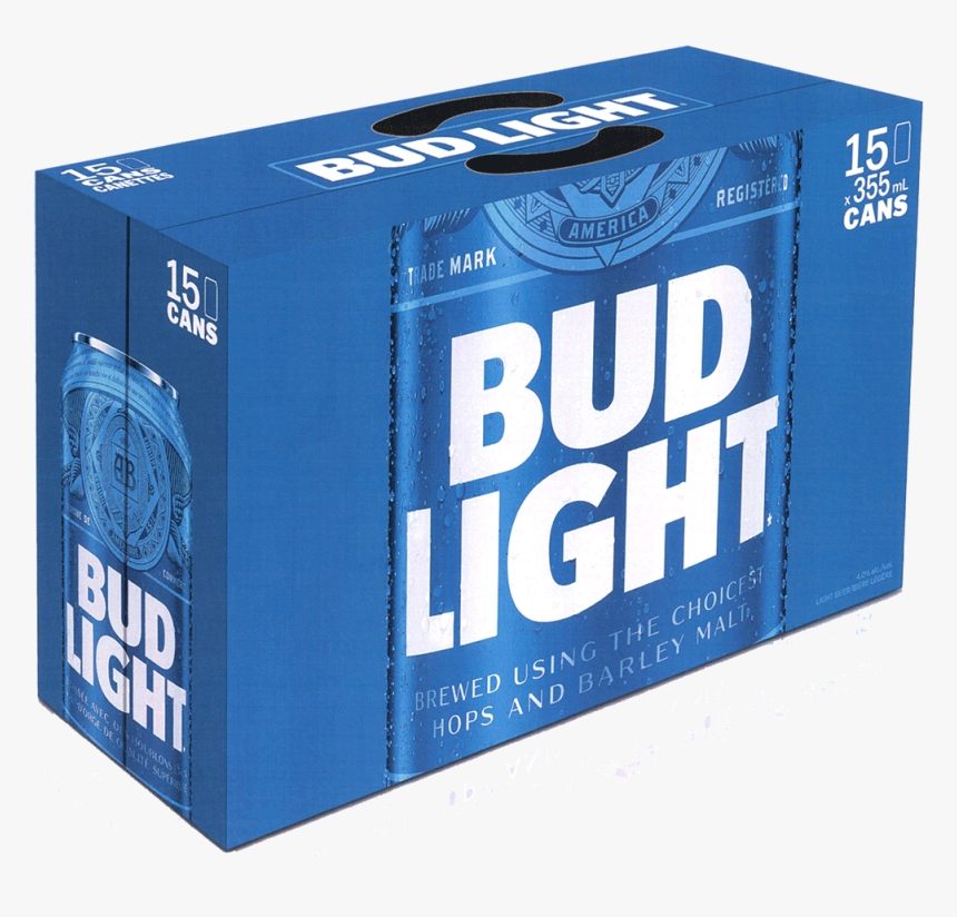 Bud Light 15 X 355 Ml - Box, HD Png Download, Free Download