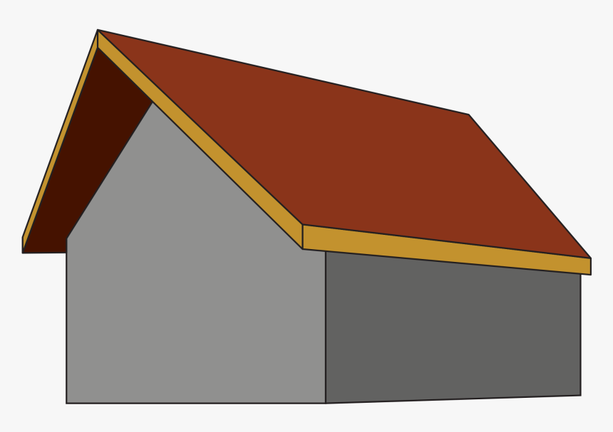 Transparent House Roof Png - Winged Gable Roof, Png Download, Free Download