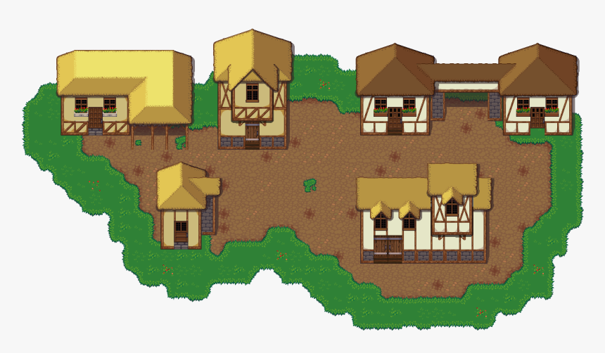 Preview - Pixel Art Thatched Roof, HD Png Download, Free Download