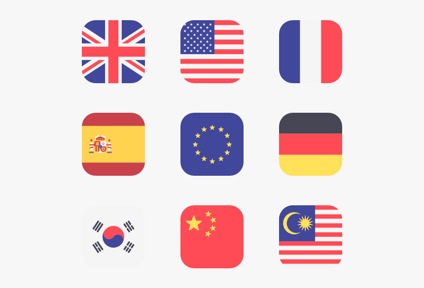 Essential Set - Usa Flag Icon Png, Transparent Png, Free Download