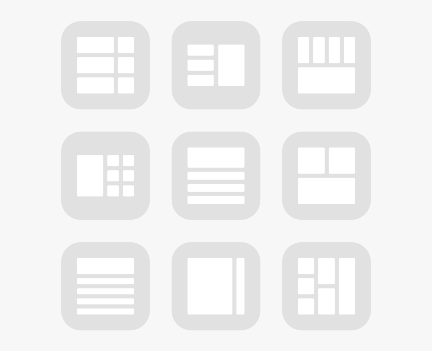 Layouts Rounded Icon In Style Flat Rounded Square White - Tan, HD Png Download, Free Download