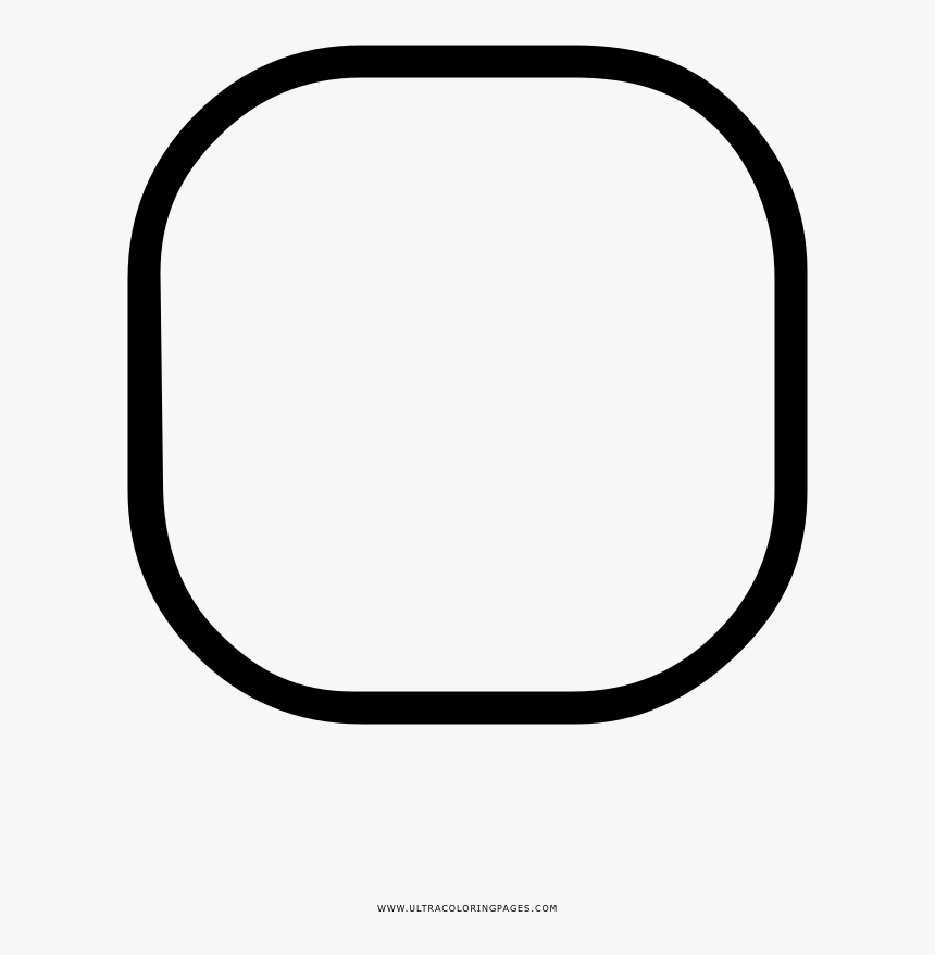 Rounded Square Coloring Page - Circle, HD Png Download, Free Download