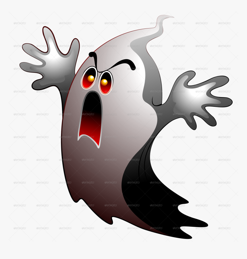 Ghost, Halloween Party Stickers Poster Frame Bluedarkat - Cartoon, HD Png Download, Free Download