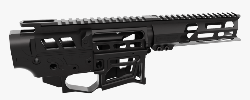Skeletonized Lsa 15 Ar 15 With - Firearm, HD Png Download, Free Download