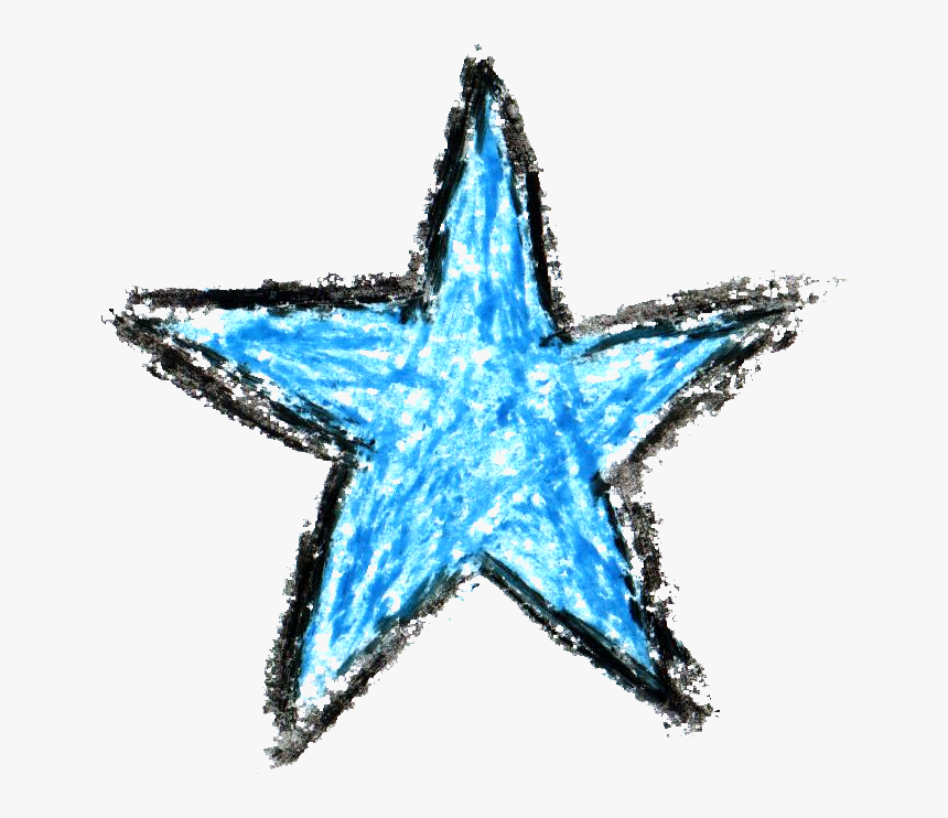 Crayon Star Drawing - Crayon Drawing Png Star, Transparent Png, Free Download