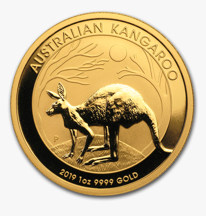 1oz Australian Kangaroo Gold Coin Reverse - 1 Oz Kangaroo Gold Coin, HD Png Download, Free Download