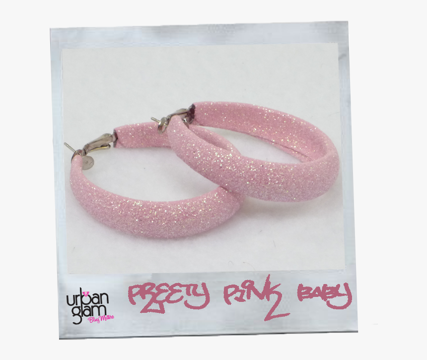 Pink Sparkly Hoop Earrings, HD Png Download, Free Download
