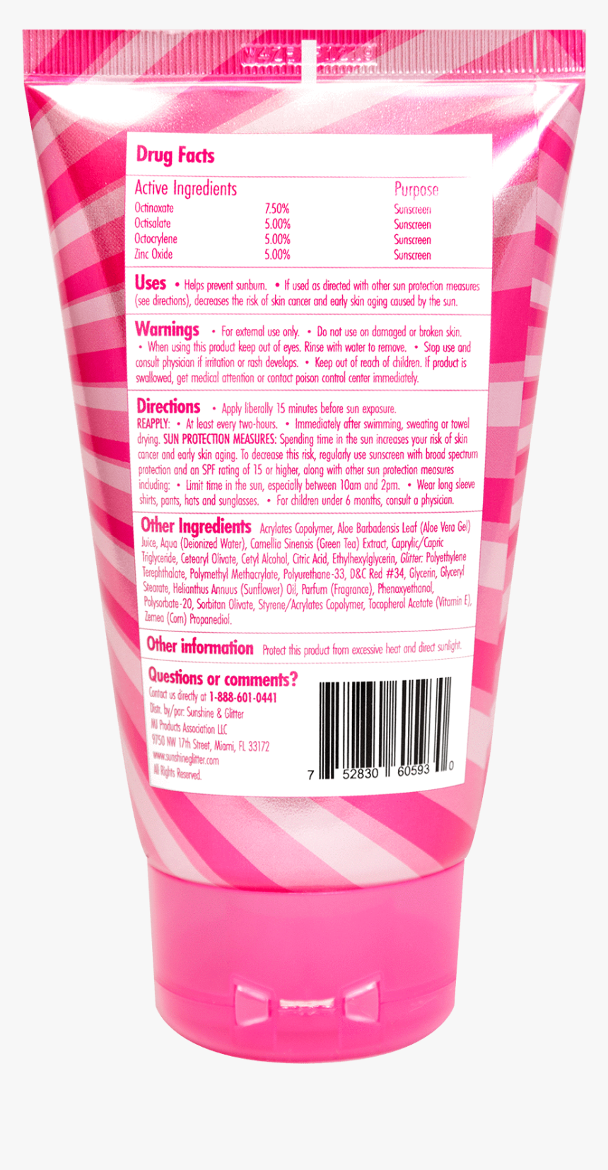 View Larger Version Of Pink Chicken Glitter Sunscreen - Cosmetics, HD Png Download, Free Download