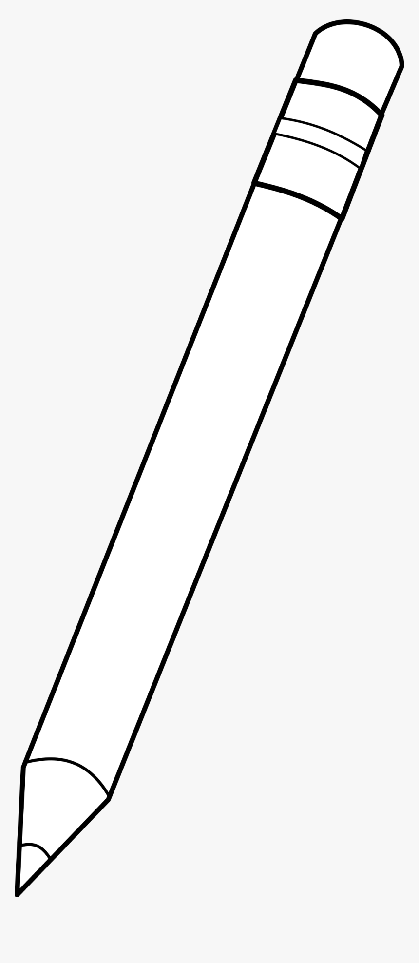 Crayon Mine / Pencil Clip Arts - White Pencil On Black Background, HD Png Download, Free Download