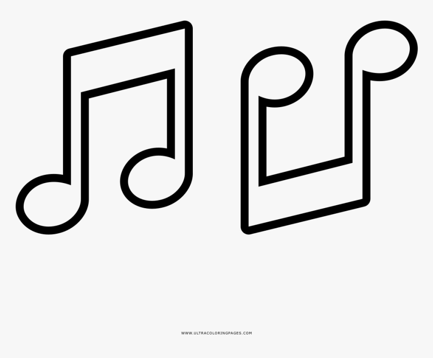 Download Hd Dibujo De Notas Musicales Para Colorear Notas Musicales