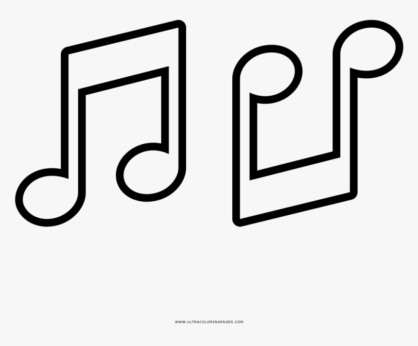 Download Hd Dibujo De Notas Musicales Para Colorear - Notas Musicales Para Dibujar, HD Png Download, Free Download