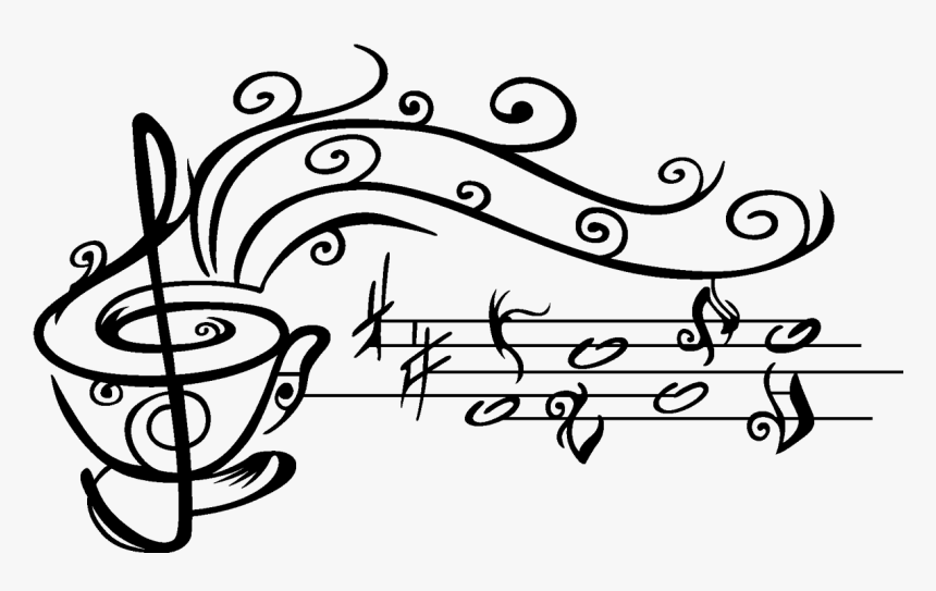 Vinilo Taza De Caf - Notas Musicales Para Tazas, HD Png Download, Free Download