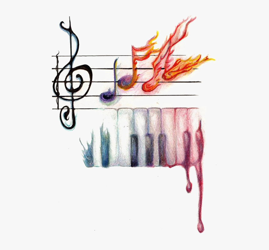Art Music Drawing Musical Note Sheet Music - Calligraphy About Music Notes, HD Png Download, Free Download