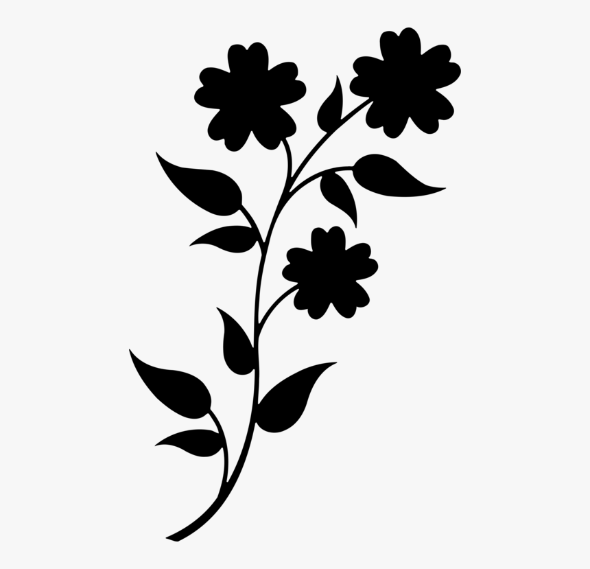 Portable Network Graphics Clip Art Flower Silhouette - Flower Silhouette Clip Art, HD Png Download, Free Download