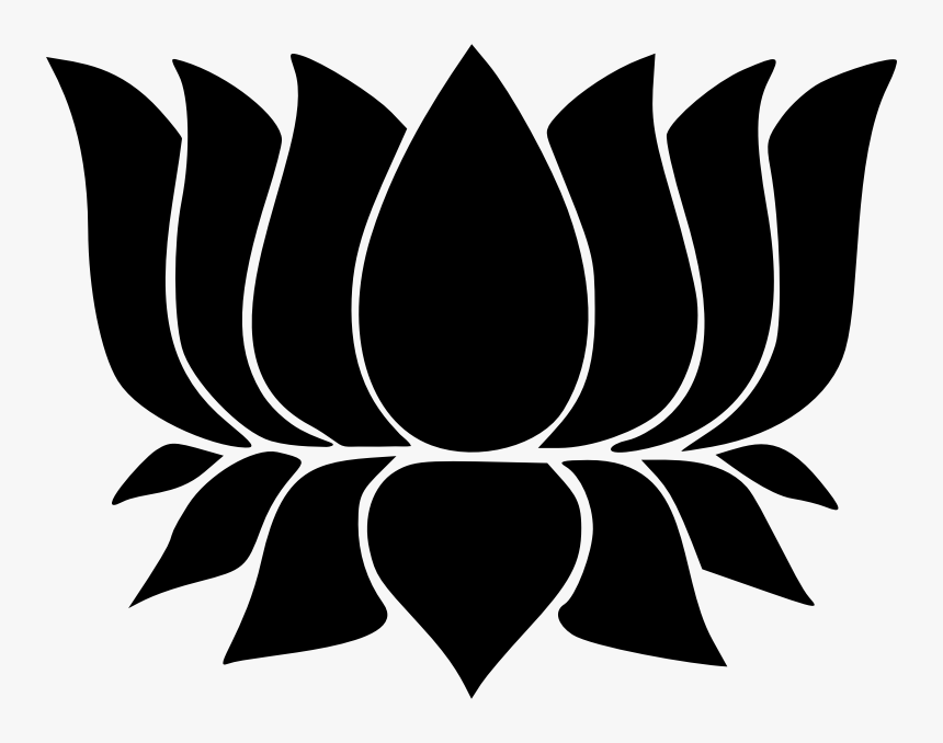 Lotus Flower Silhouette Icon - 6 Religion In Indonesia, HD Png Download, Free Download