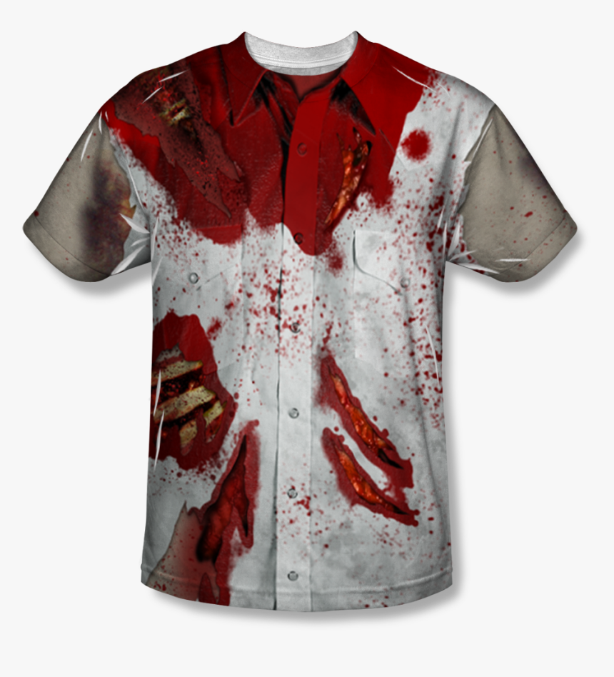 Ripped Up Zombie All Over T Shirt - Zombie T Shirt Halloween, HD Png Download, Free Download