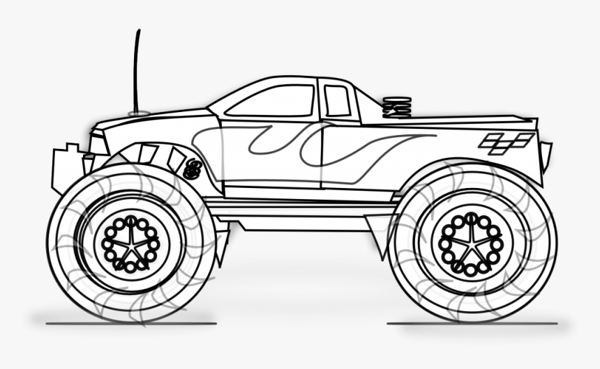 monster truck png black and white  monster truck clipart