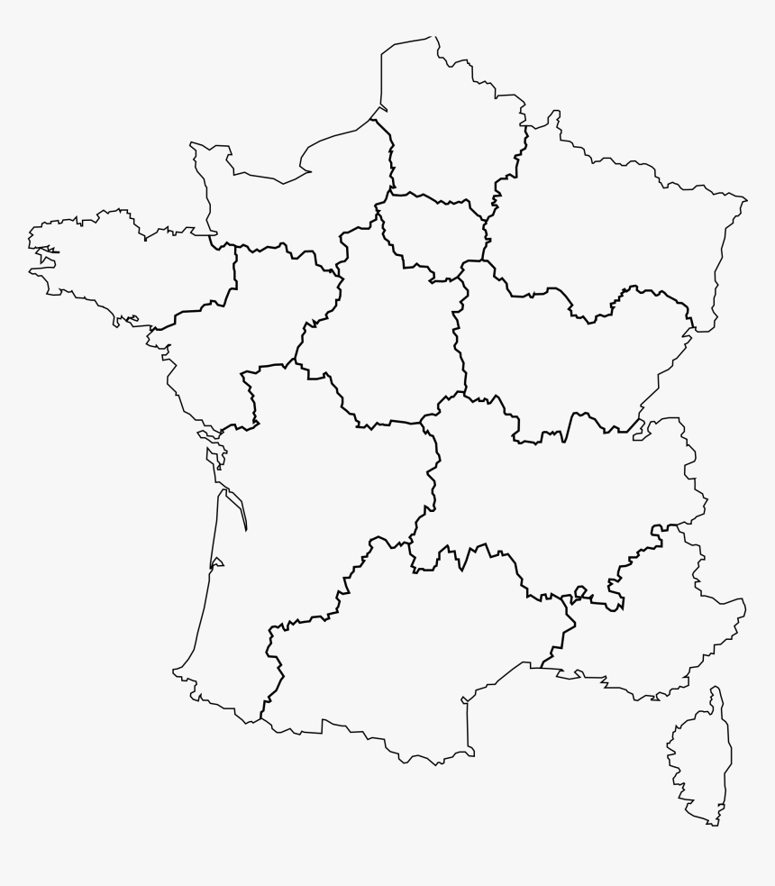 Carte France Png - Carte France Et Région Png, Transparent Png, Free Download