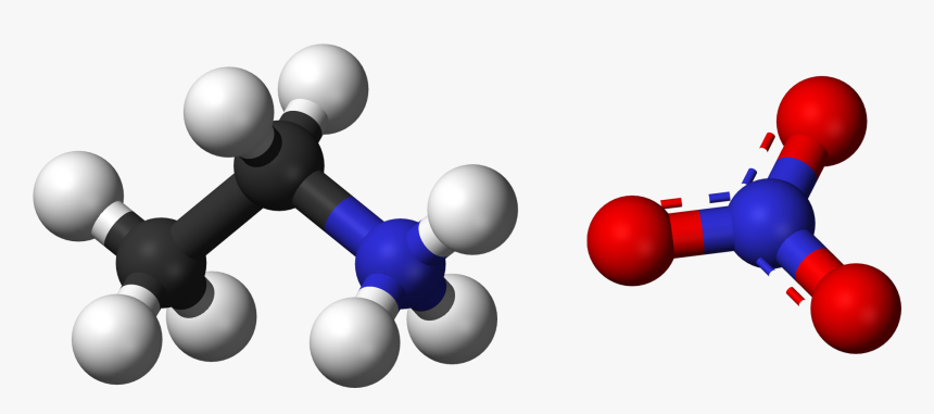 Ethylammonium Nitrate 3d Balls - Molécule Nitrate, HD Png Download, Free Download