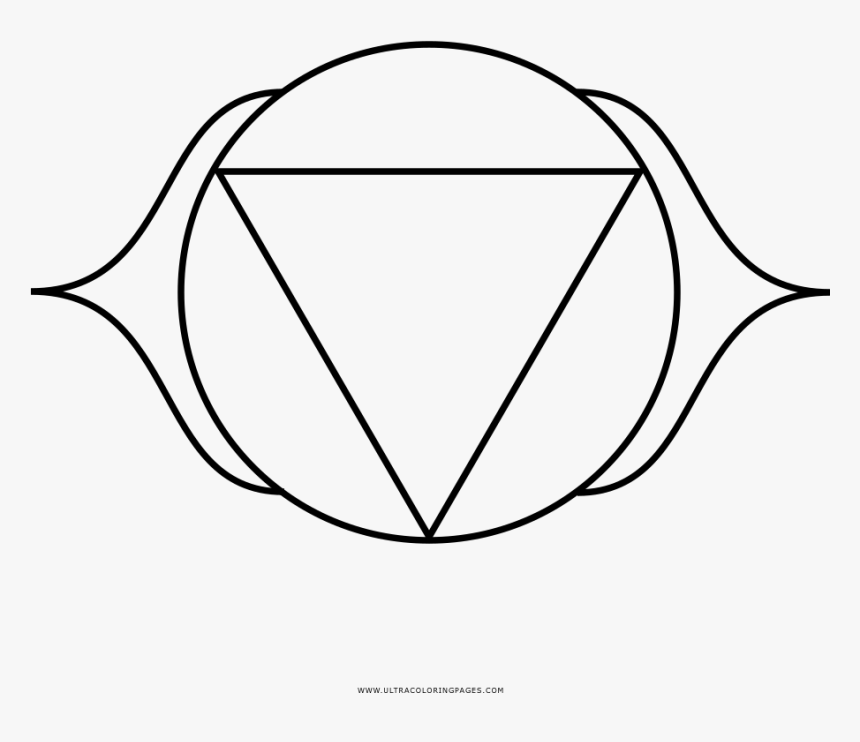 Third Eye Chakra Coloring Page - Line Art, HD Png Download, Free Download