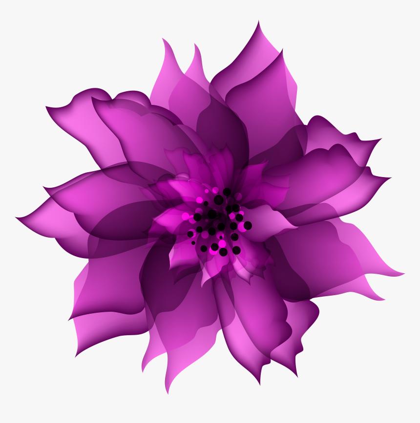 Purple Flower Vine Clipart Download - Flower Navy Blue Png, Transparent Png, Free Download