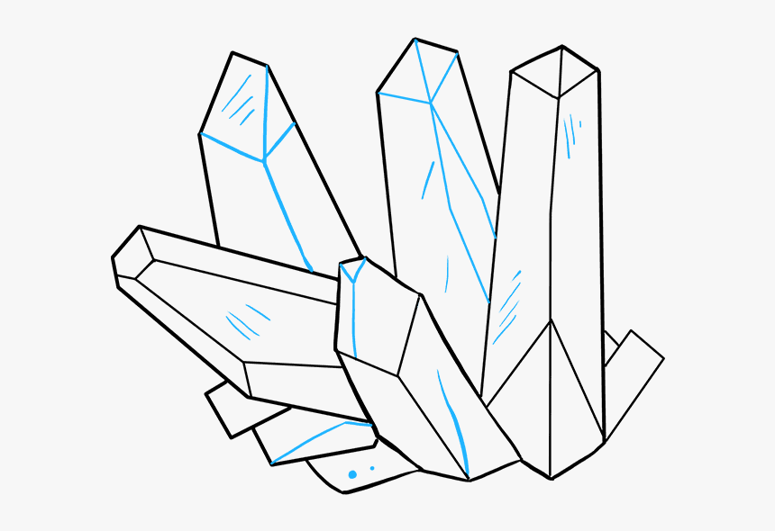 How To Draw Crystals - Crystal Drawing, HD Png Download, Free Download