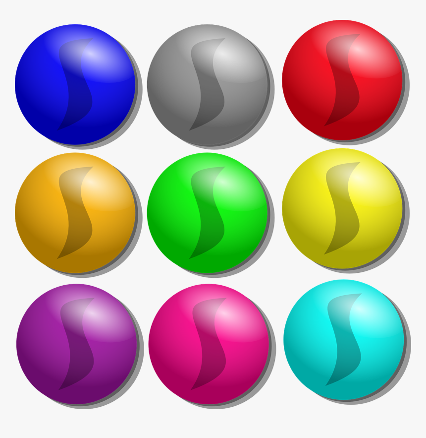 Free Vector Game Marbles Dots Clip Art - Marbles Cartoon, HD Png Download, Free Download