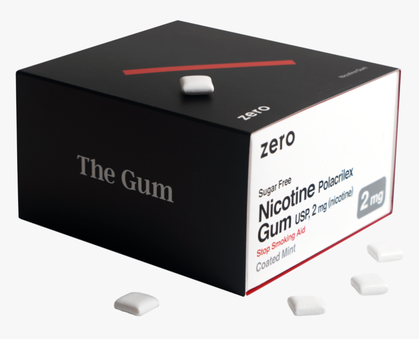 Nicotine Gum - Box - Zero Sugar Free Nicotine Gum, HD Png Download, Free Download