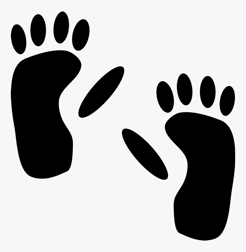 Footprints Clipart Single - Gorilla Footprint, HD Png Download, Free Download