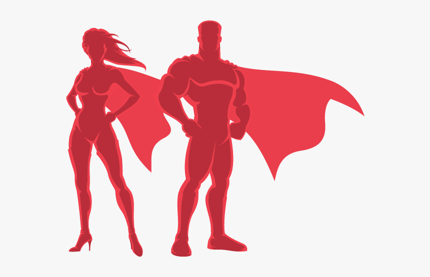 Red Superhero Silhouette Png, Transparent Png, Free Download