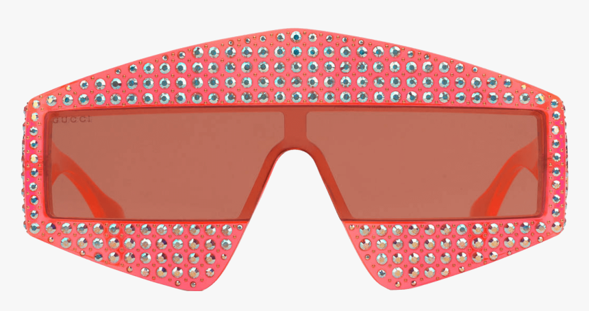 Rectangular-frame Acetate Sunglasses With Crystals - Red Gucci Sunglasses, HD Png Download, Free Download